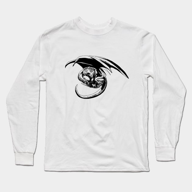 Dragon and Dog Long Sleeve T-Shirt by HybridFiction